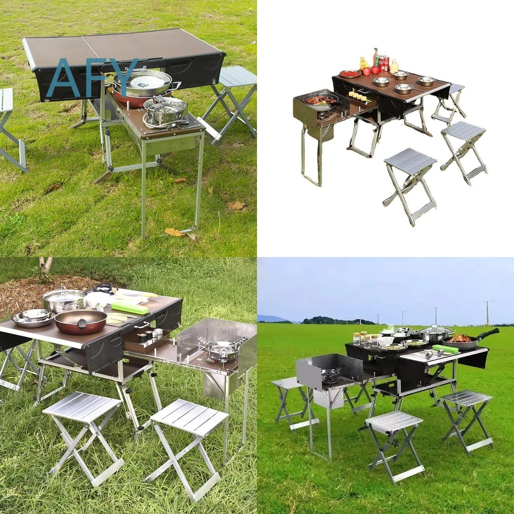 Camping Cooking Dining Set - Портативный складной прицеп-кухня для приготовления пищи