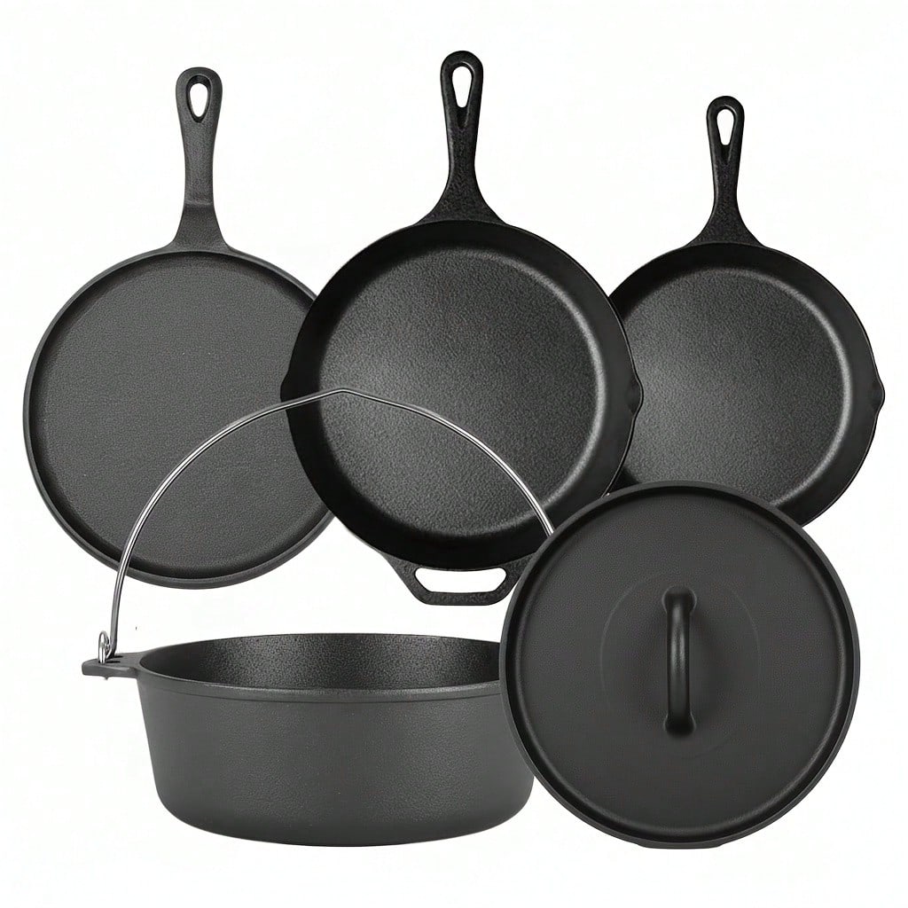 Camp Dutch Oven Cast - Набор чугунной посуды PACILACK, 4 предмета,