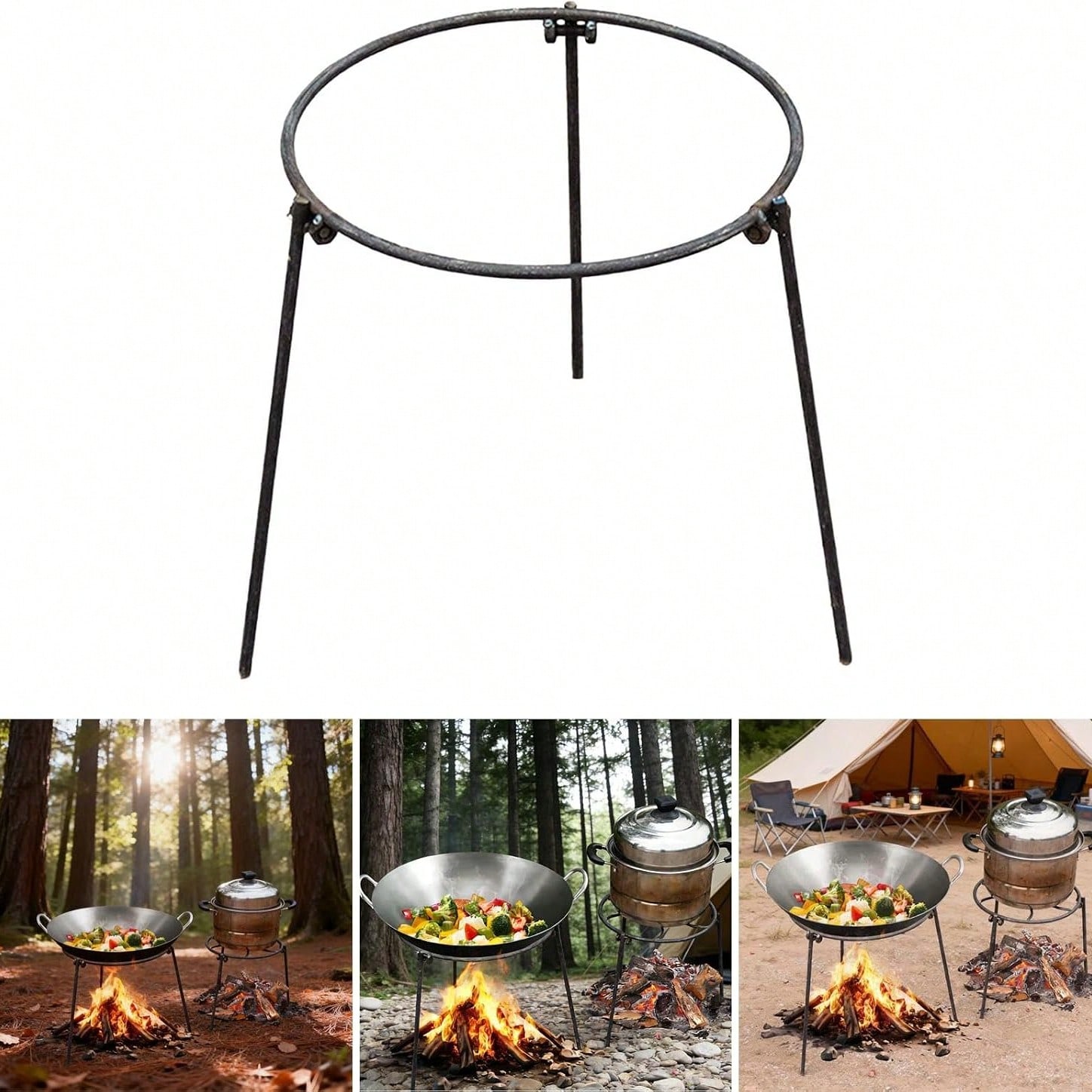 Camping Hiking Cooking - Портативный походный штатив для кемпинга с